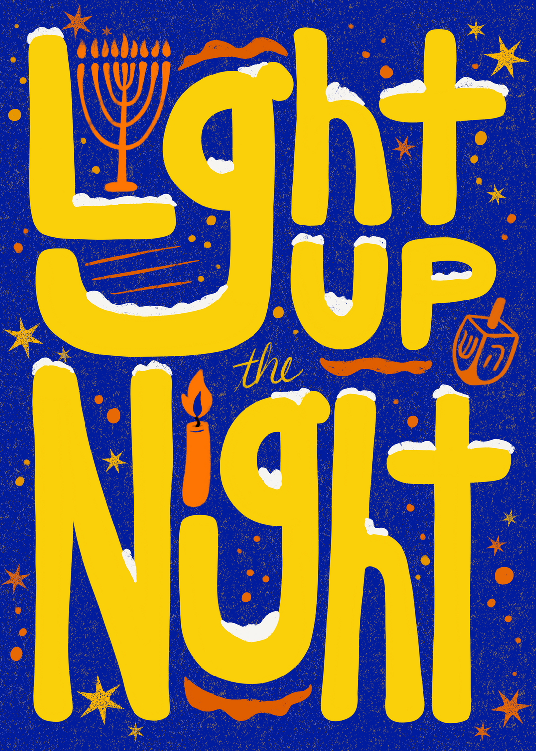 "Lit Holiday" Hand-Drawn Eco-Greeting Holiday Cards for Hanukkah