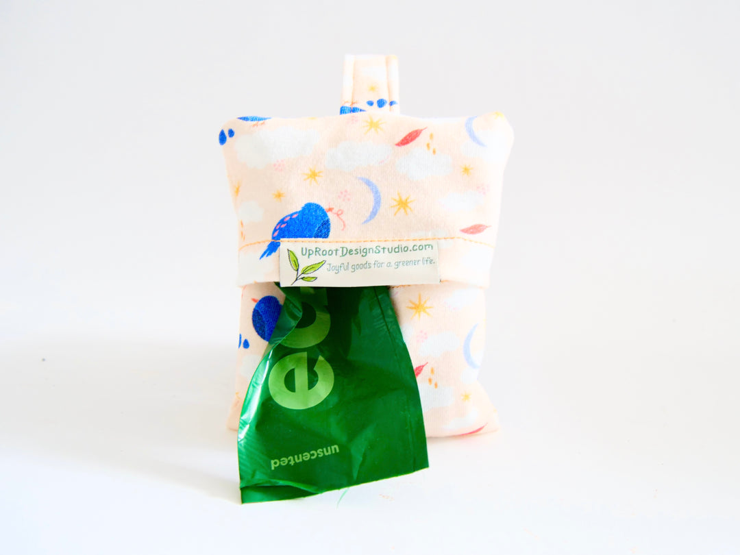 Organic Mini Go Pouch or Pet Waste Bag Pouch Mini Bag Purse Organizer Belt Pack
