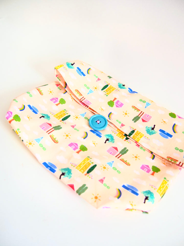 Hand-sewn Snack or Lunch Bag for Work, School, Picnics, Travel