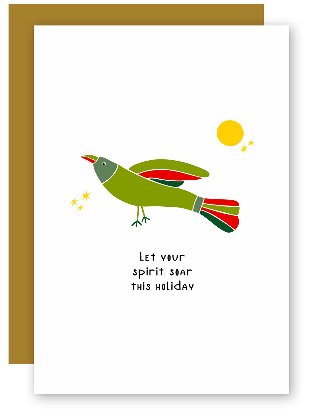 Soaring Birds Holiday Greeting Cards + Matching Envelope, Blank Inside - Assorted (Winter Wishes)