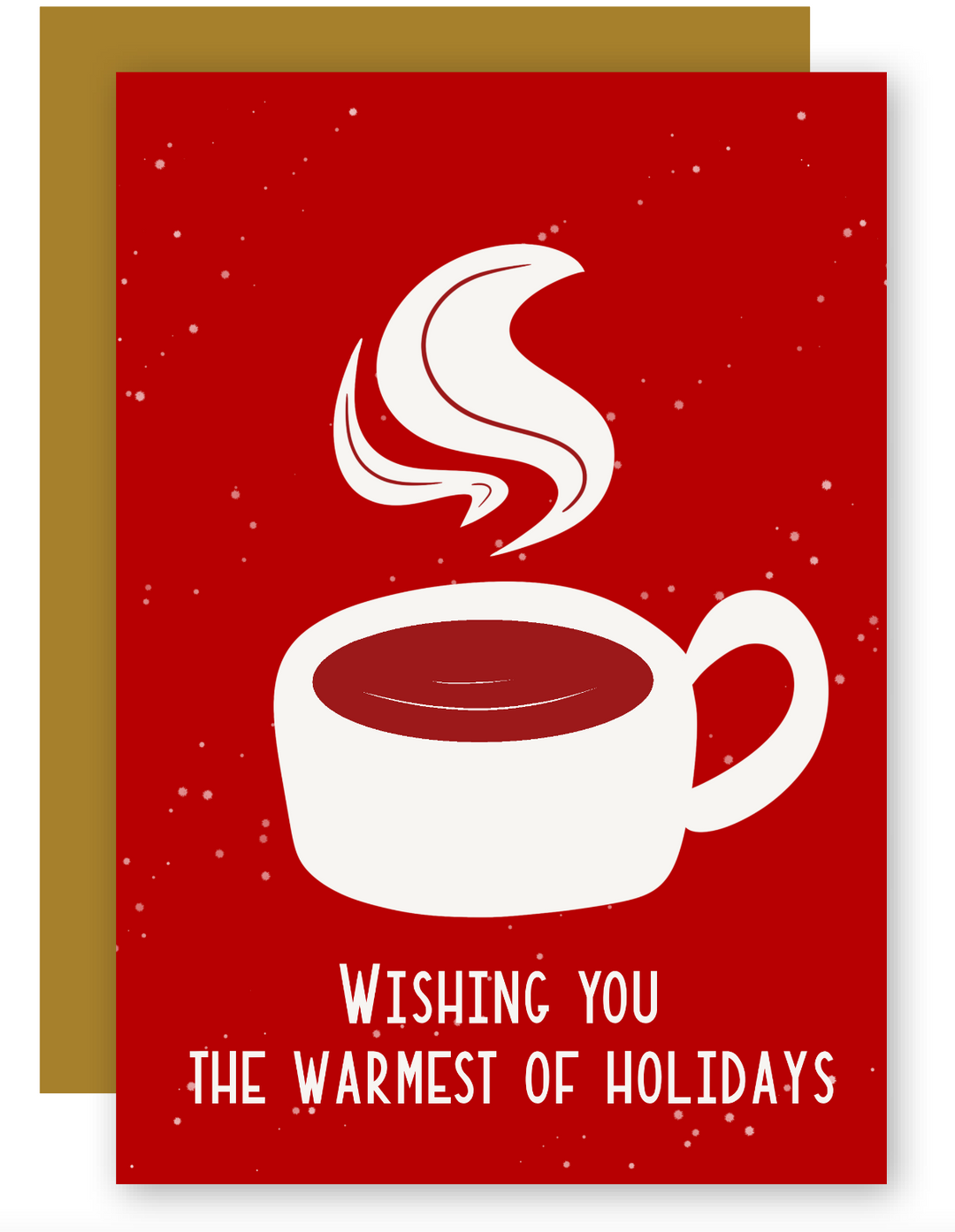 Warming Holiday Mug on Solid Bright Color Backgrounds Greeting Cards + Matching Envelope, Blank Inside - Assorted (Winter Wishes)