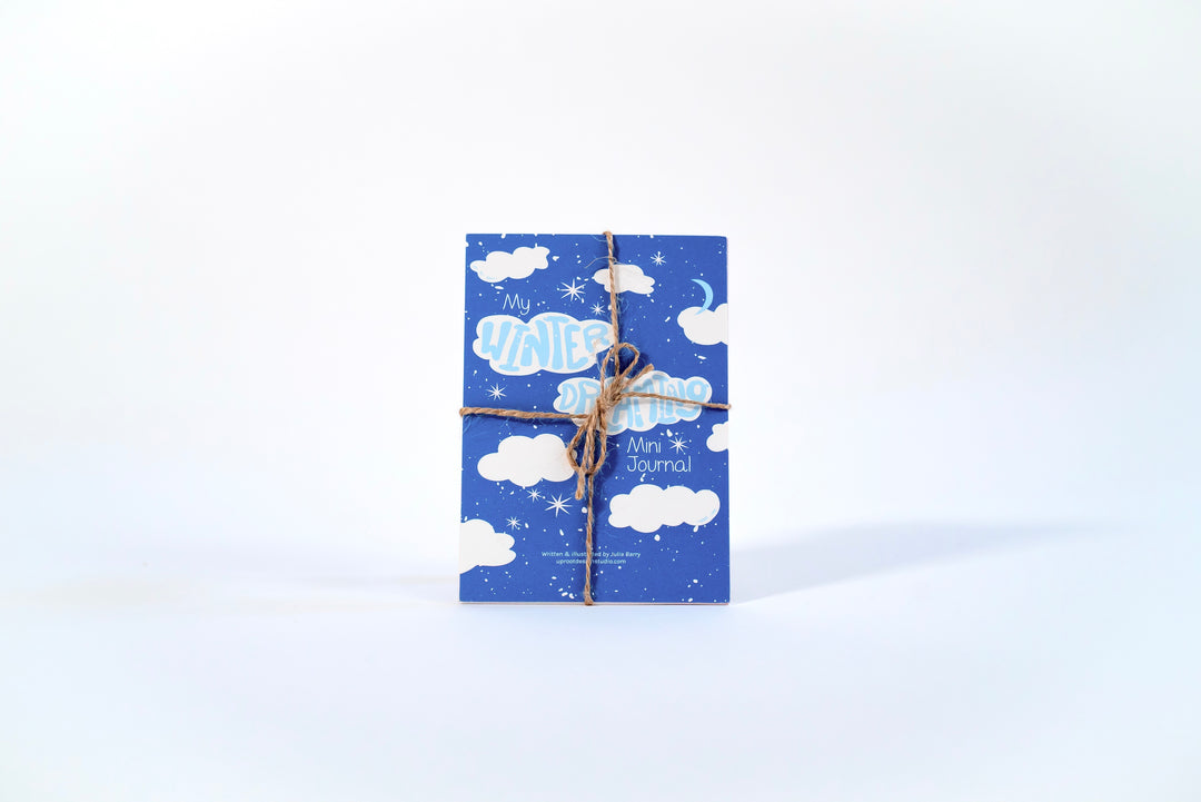 "Winter Warmer" Gift Box: Floral Tea, Tea Towel, Candle, Meditations, Minijournal, Sticker, Clove Eye Pillow (Winter Dreaming)