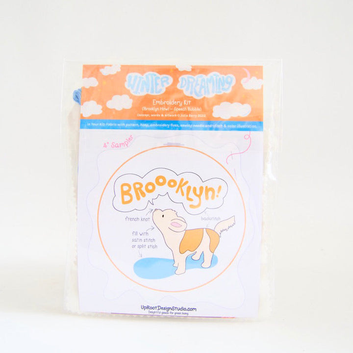 Adorable Brooklyn Howling Dog Eco-Embroidery Kit (Joyful Threads Winter Dreaming)