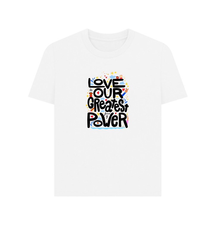 White Printed T-shirt Front