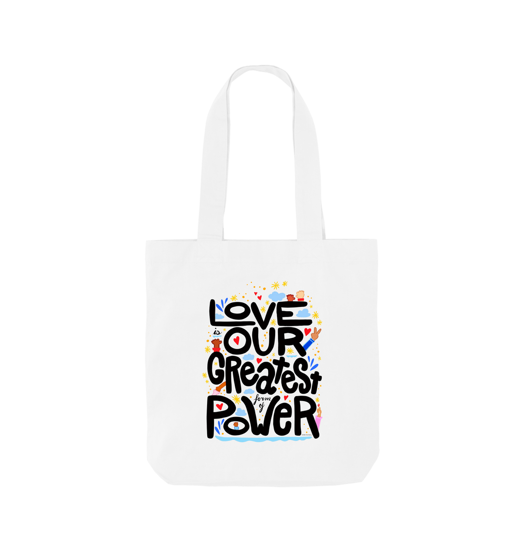 White Printed Bag Front