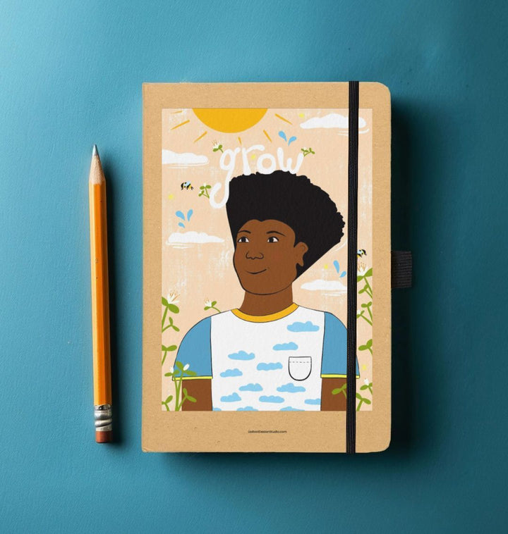 Grow Sprouts & Bees Eco-Friendly Recycled Journal (Kraft)