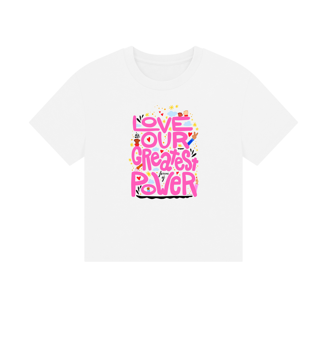 White Printed T-shirt Front