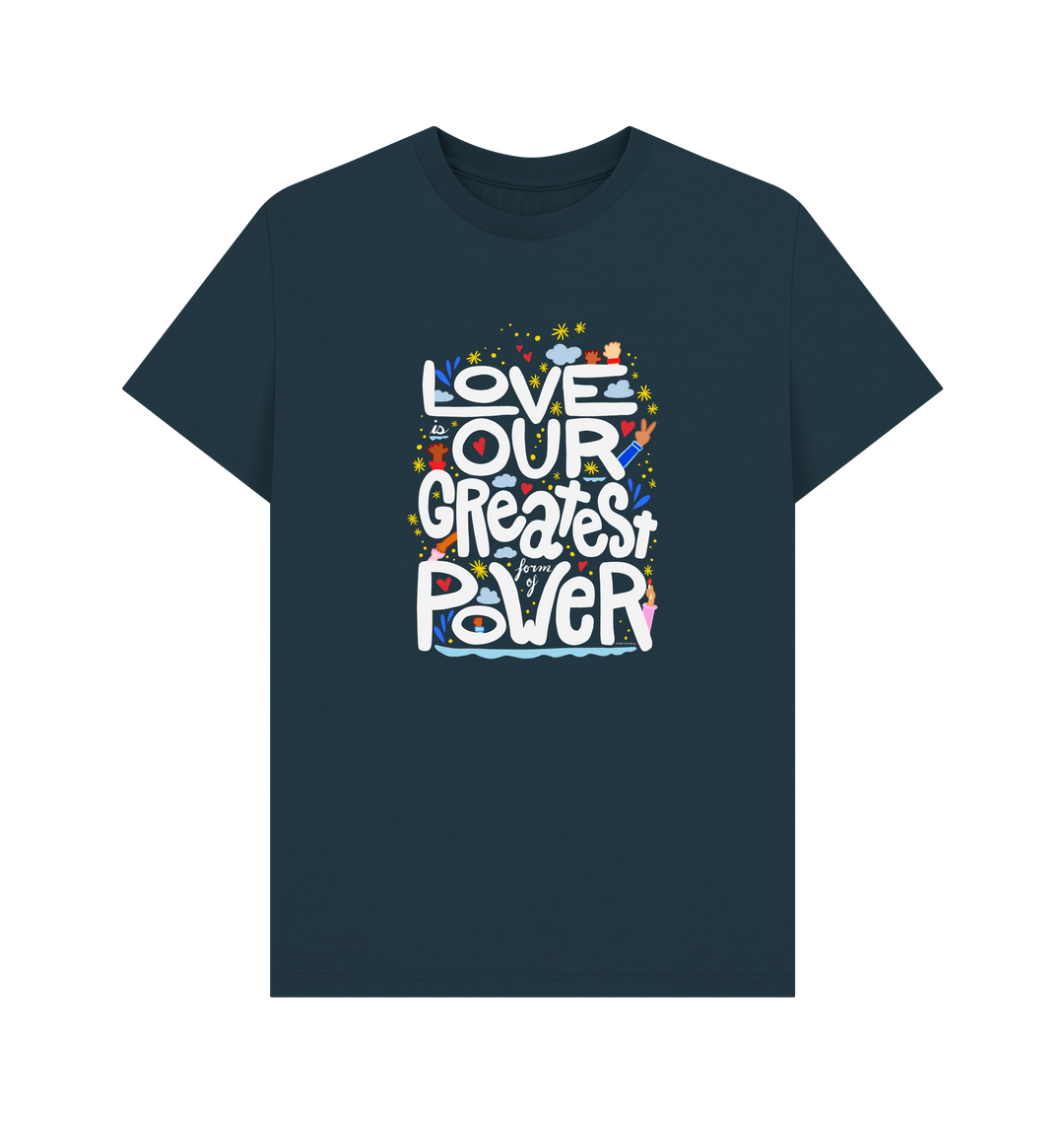 Denim Blue Printed T-shirt Front
