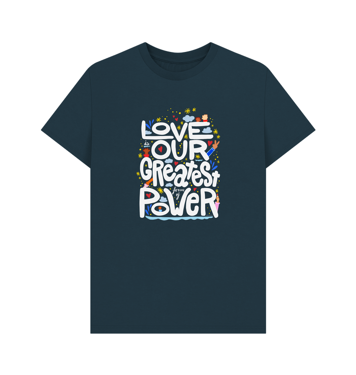 Denim Blue Printed T-shirt Front