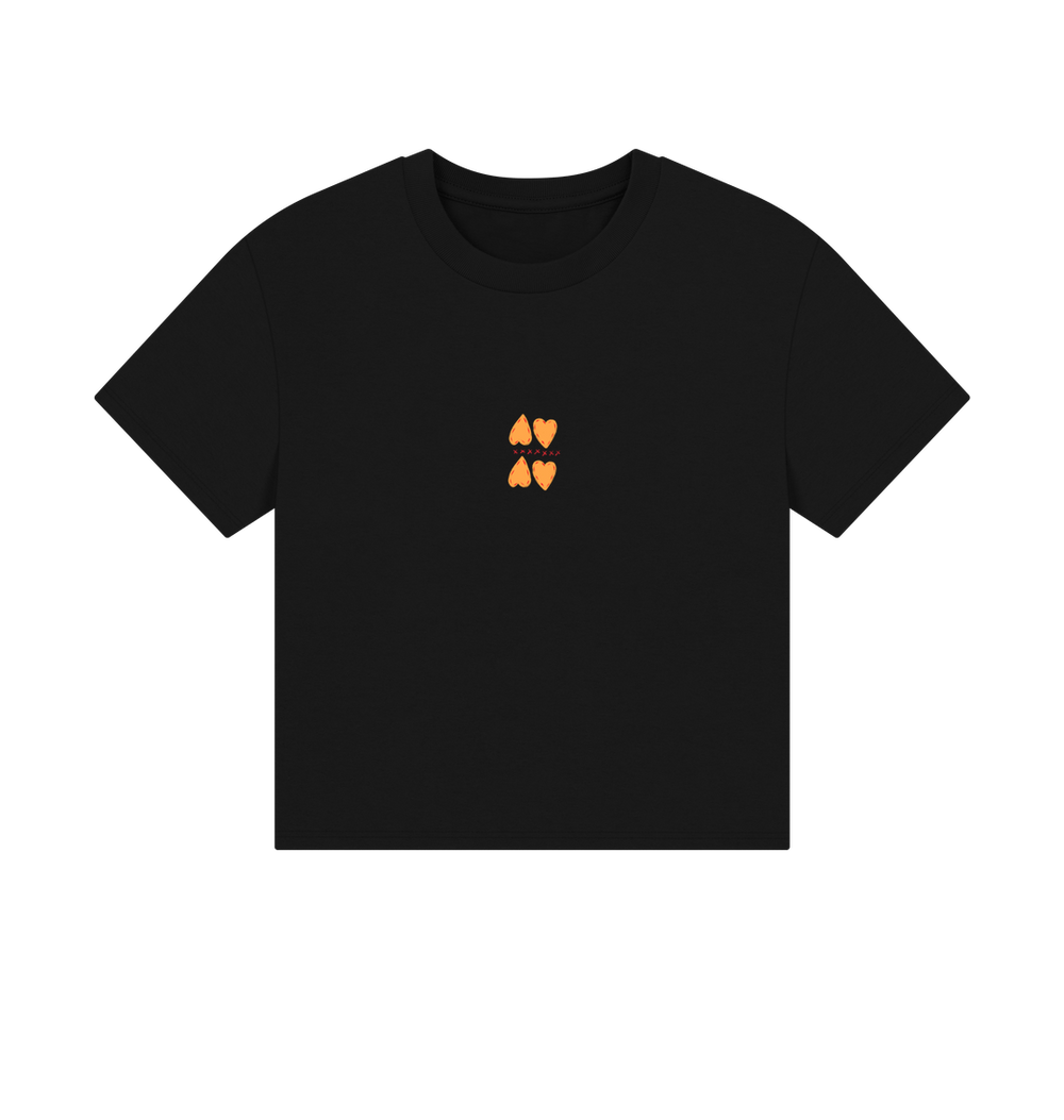 Black Printed T-shirt Front