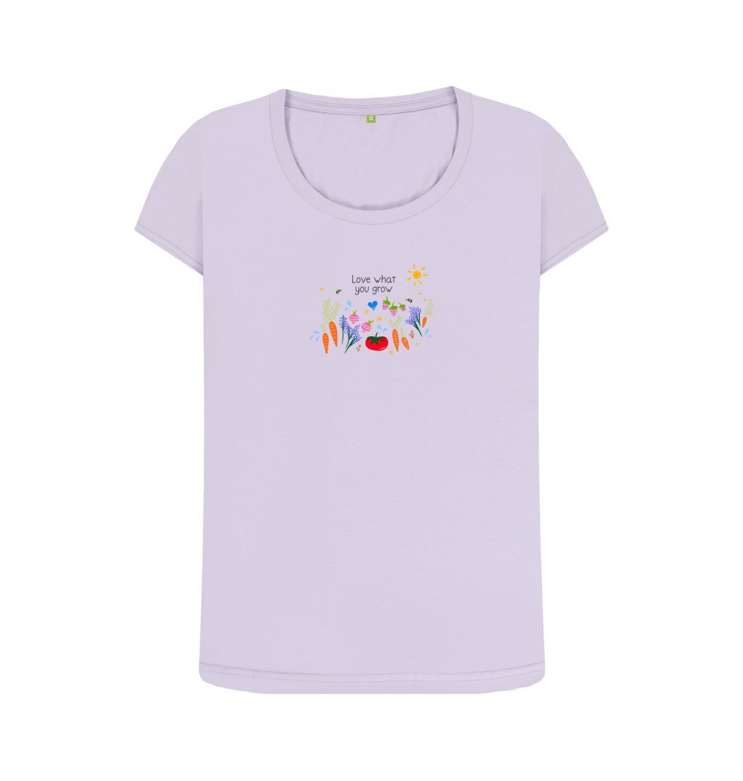 Violet Love What You Grow \"Garden Party\" Scoop Neck T-Shirt (Adult)