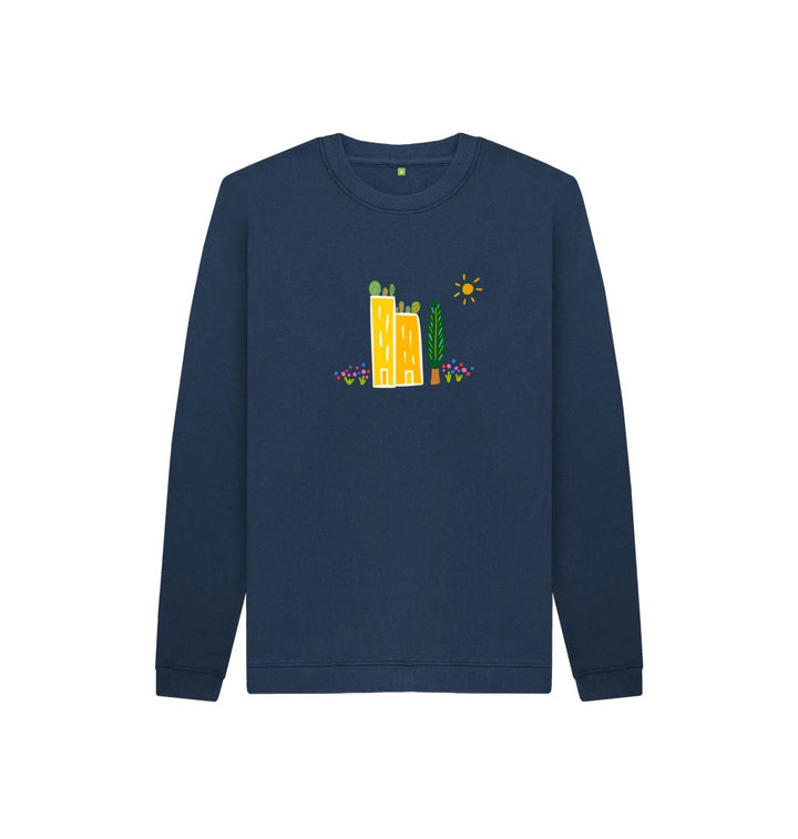 Navy Blue Green Cities Cozy Pullover (Kids)
