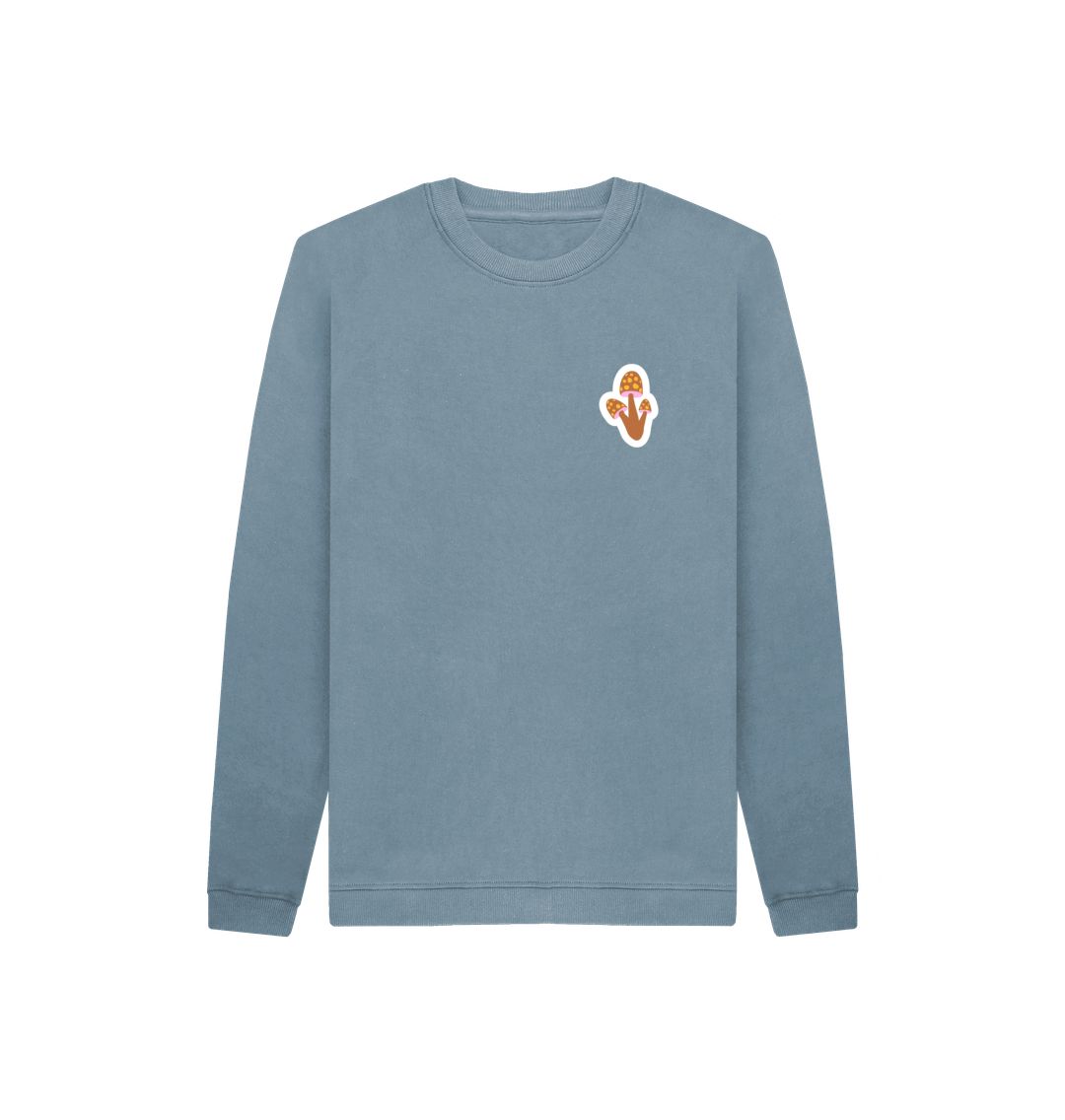 Stone Blue Cozy Mushroom Pullover (Kids)