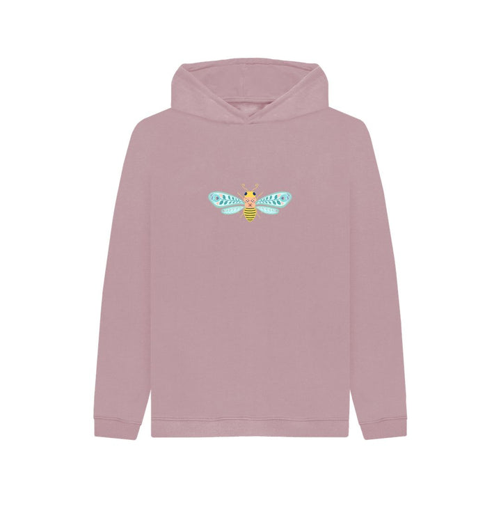 Mauve Cozy Bee Pullover Hoodie Sweatshirt Assorted Colors (Kids)