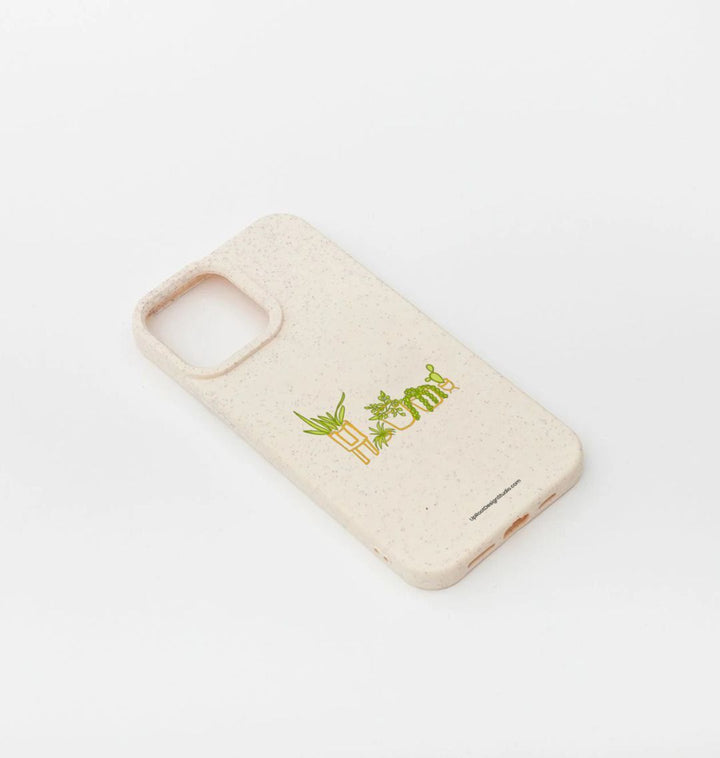 Whimsical Houseplants in Yellow Pots Eco-Friendly Phone Case (Oatmeal)