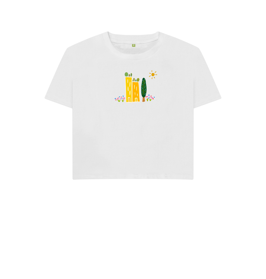 White Printed T-shirt Front