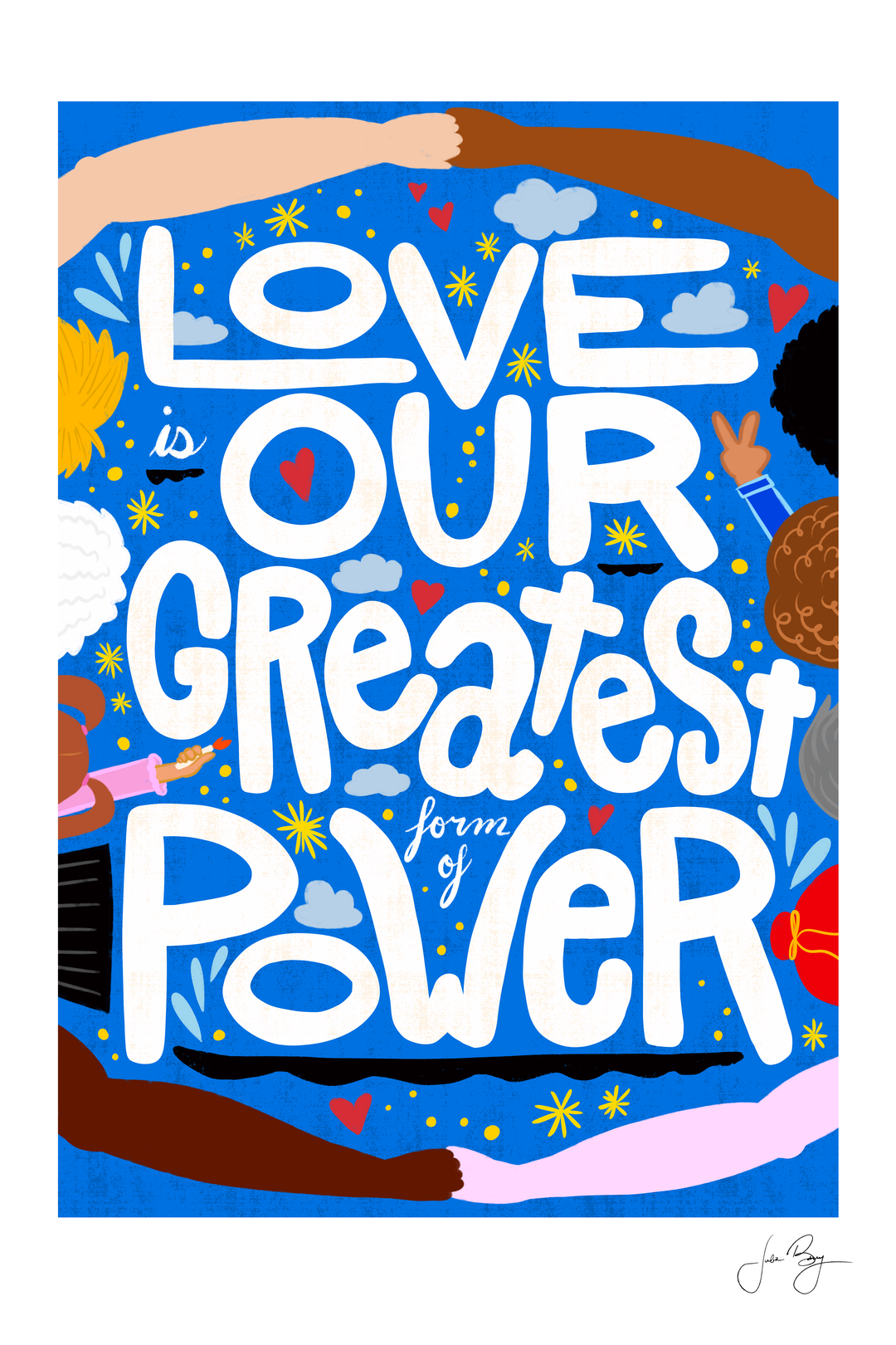 "Love is Our Greatest Form of Power" Hand-Drawn Eco-Greeting Cards