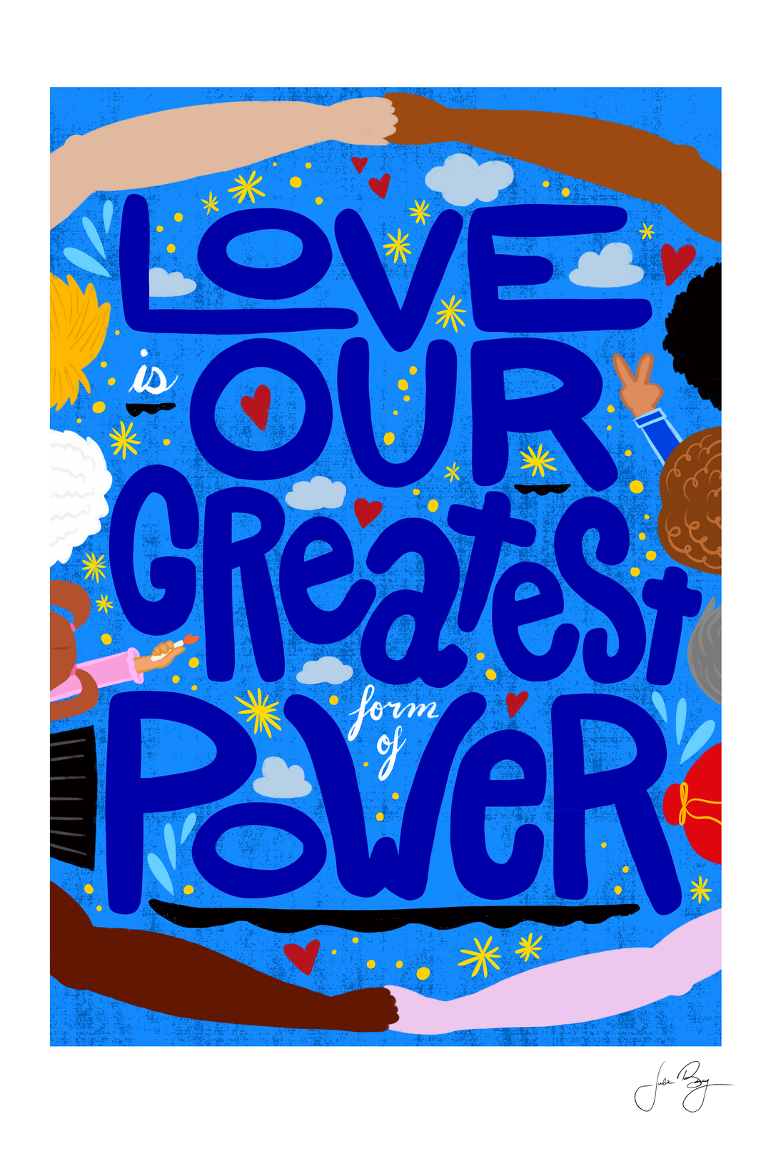 "Love is Our Greatest Form of Power" Hand-Drawn Eco-Greeting Cards