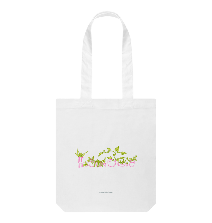 "Plant Parent" Gift Box: Pink Polka-Dot Houseplant Kit, "Hey Beautiful" Soy Candle, Houseplant Tote Bag, Greeting Card, Mint Tea, Mindfulness Journal (Grow & Bloom)