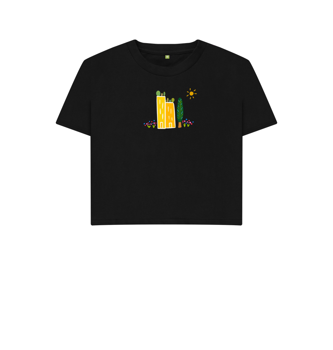Black Printed T-shirt Front