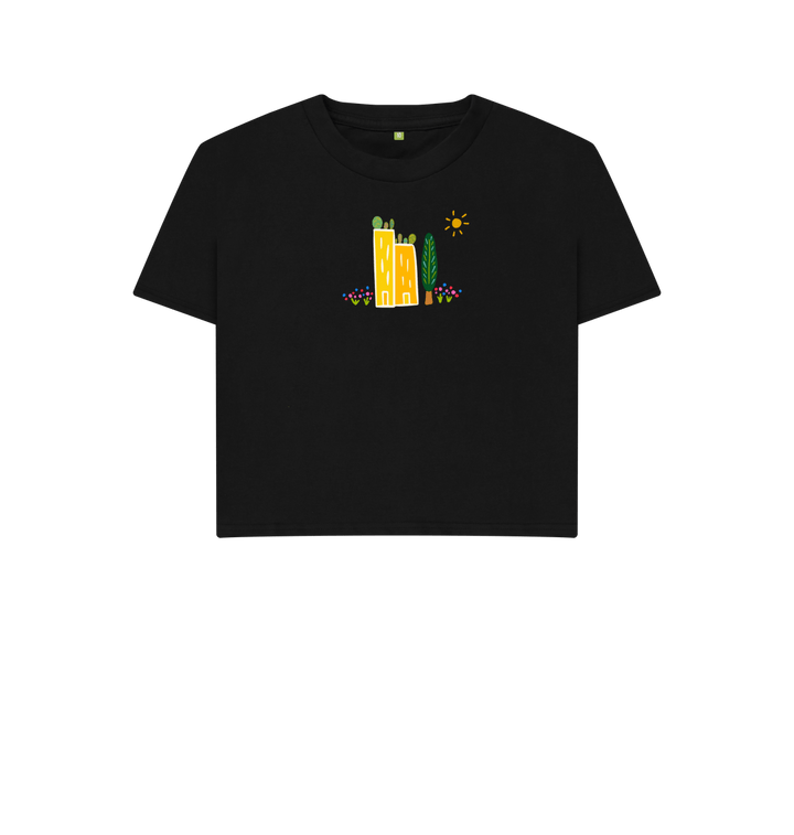 Black Printed T-shirt Front