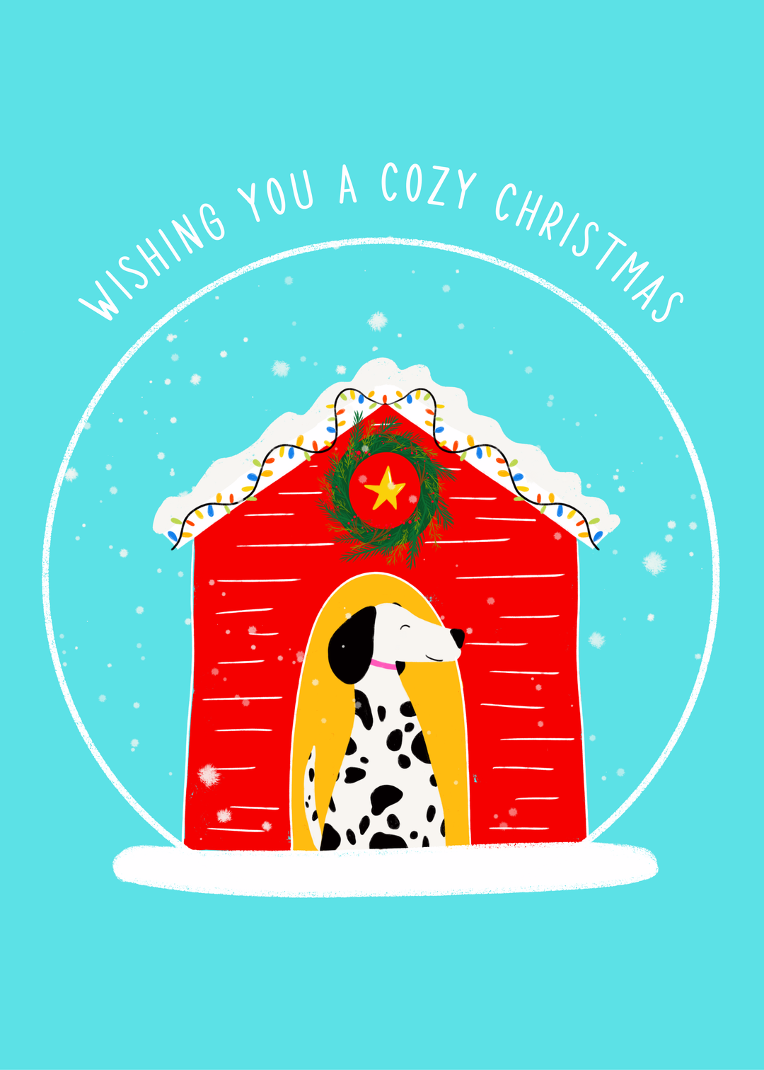 "Shine Bright" Dog Christmas Hand-Drawn Eco-Greeting Holiday Cards