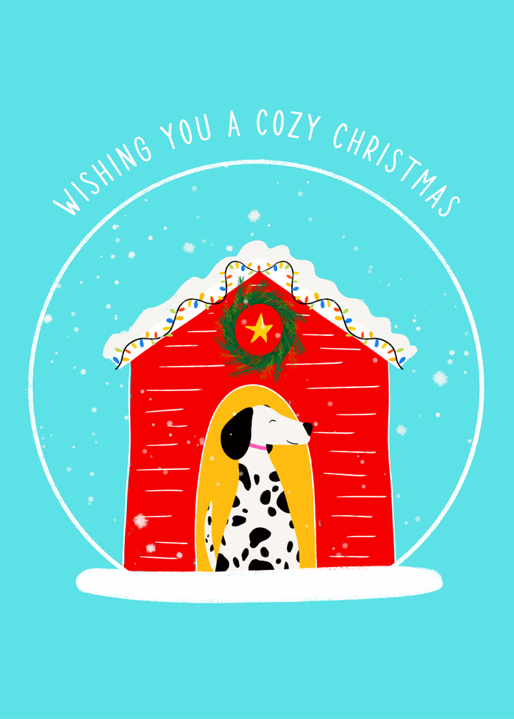 "Shine Bright" Dog Christmas Hand-Drawn Eco-Greeting Holiday Cards