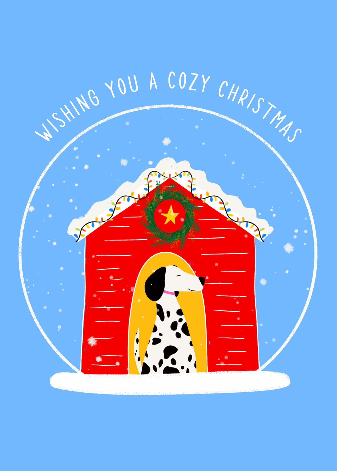 "Shine Bright" Dog Christmas Hand-Drawn Eco-Greeting Holiday Cards