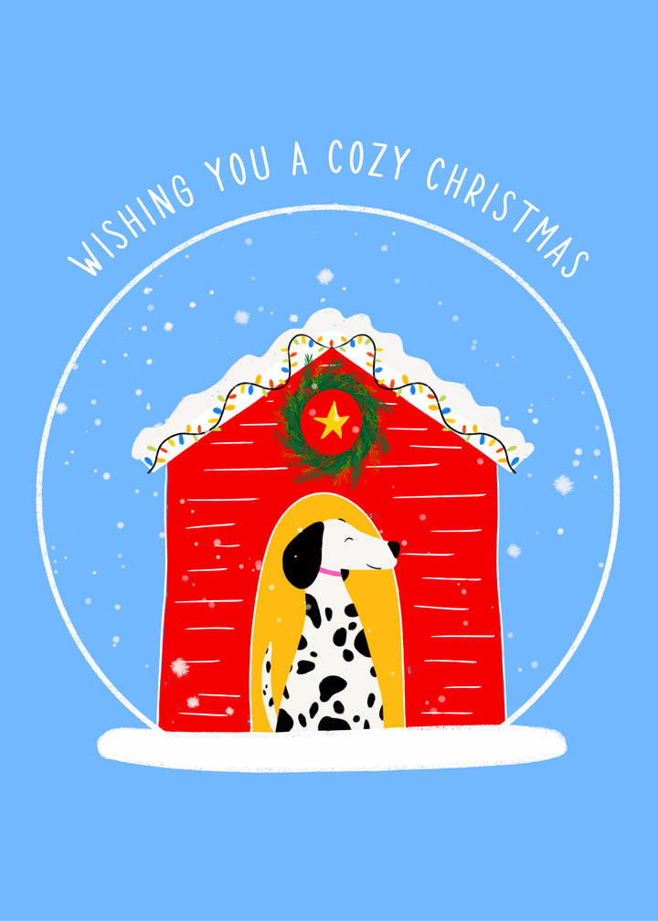 "Shine Bright" Dog Christmas Hand-Drawn Eco-Greeting Holiday Cards