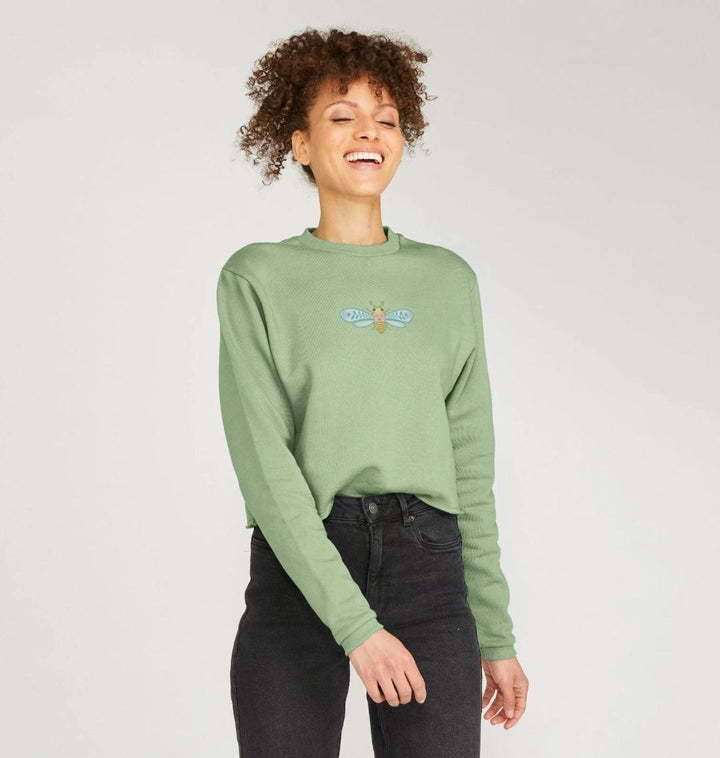 Cozy Bee Pullover (Adult - Rose, Light Green & Dusty Blue)