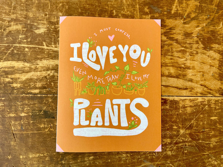 Whimsical Love Plants Eco Recycled Greeting Cards w. Hand-Drawn Art + Recycled Envelopes, Blank inside - Assorted (Plant Parenthood)