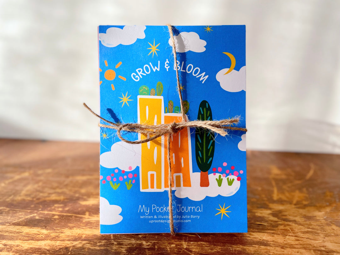 "Flavor Party" Growing Gift Box: Herb Garden Kit, Soy Candle (Sandalwood + Vanilla), Green Cities Tote, "Love What You Grow" Greeting Card, "Harvest Moon" Chai Tea, Mindfulness Journal (Grow & Bloom)