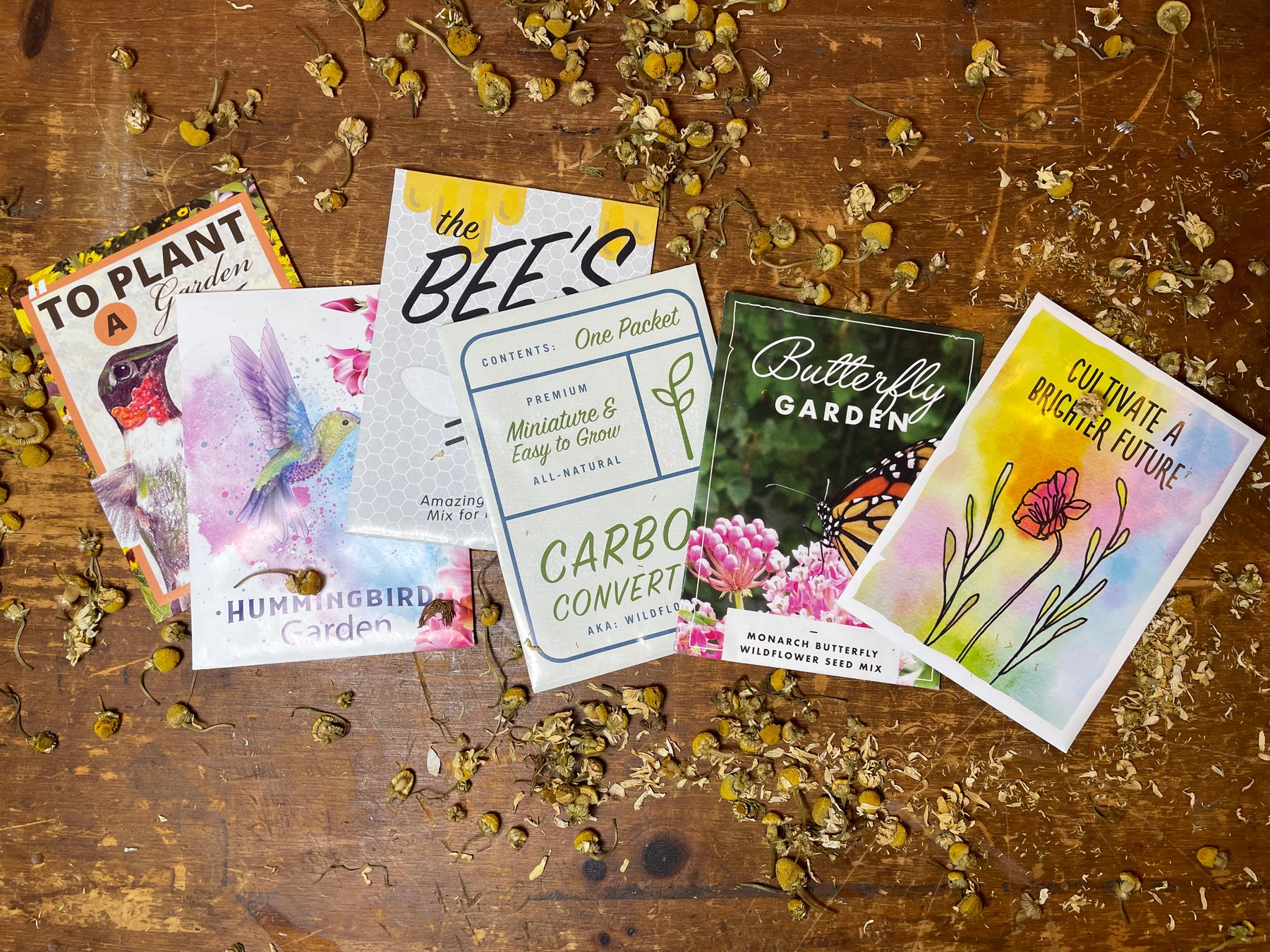 Pollinator Seed Tag Example Non-GMO Wildflower Pollinator Garden Seed Packet - Attract Bees, Butte ...