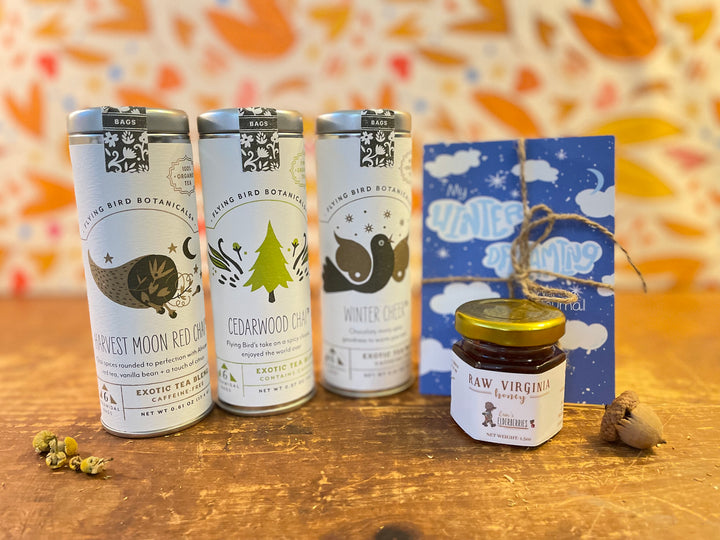 "Delightful Spice" Organic Tea Gift Set w. Pocket Mindfulness Journal & Honey (Sip & Relax)