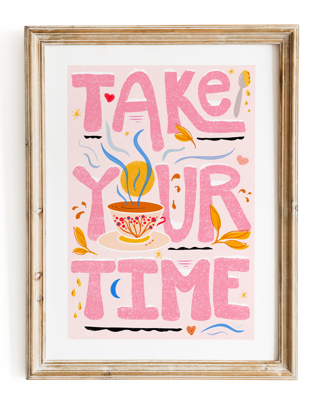 "Take Your Time" Meditative Eco-Art Print 12x18"